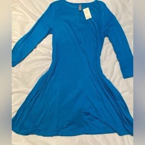 Long Sleeve Blue Dress